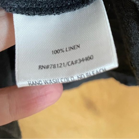#105- EILEEN FISHER -Linen Jersey scoop Neck Tee - Picture 4 of 4